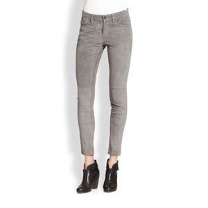 Joie Leather Suede Pants , Sz 24, Nwots , Color - Gray